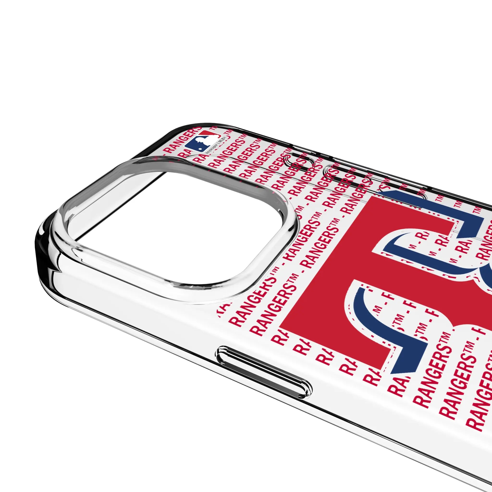 Texas Rangers Text Backdrop iPhone Clear Phone Case for Apple iPhone - Detail
