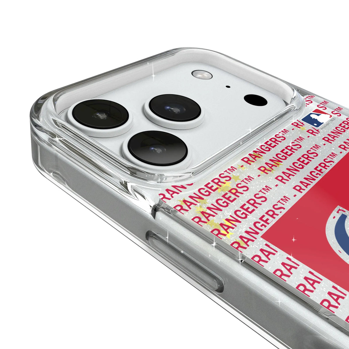 Texas Rangers Text Backdrop iPhone Glitter Phone Case for Apple iPhone - Detail#Device_iPhone 18 Pro