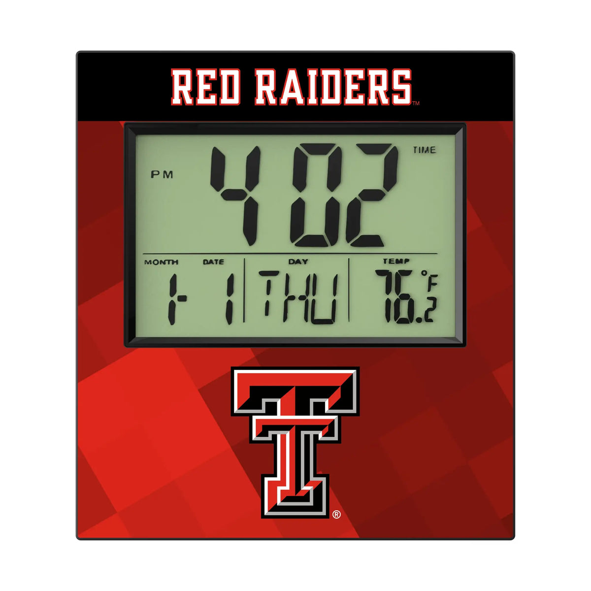 Texas Tech Red Raiders Color Block Wall Clock