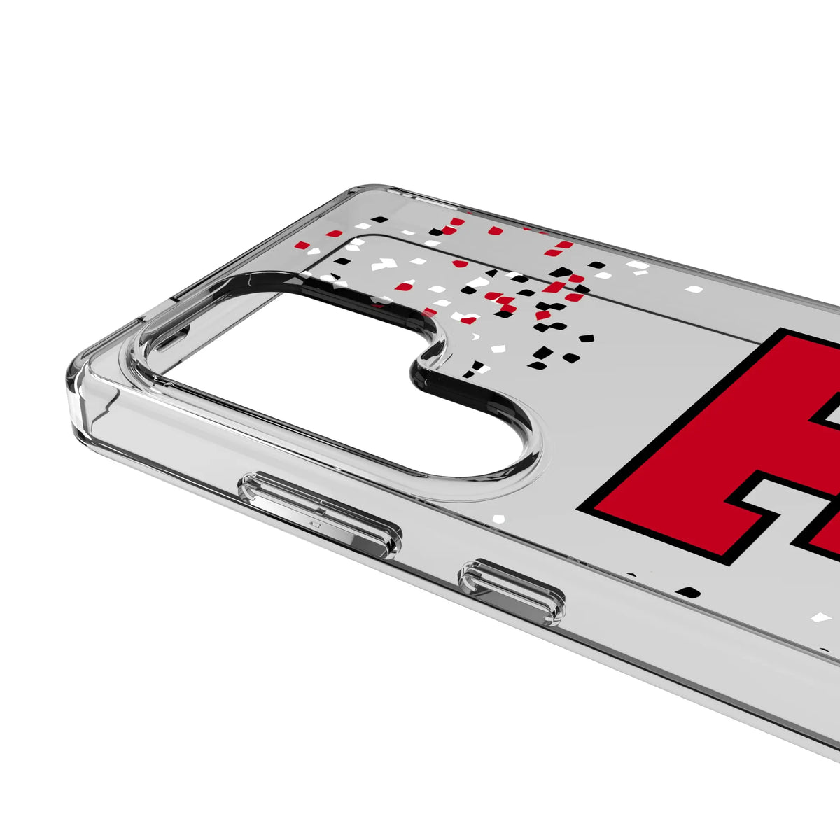 Texas Tech Red Raiders Confetti Galaxy Clear Phone Case for Samsung Galaxy - Detail#Device_Galaxy S25 Ultra