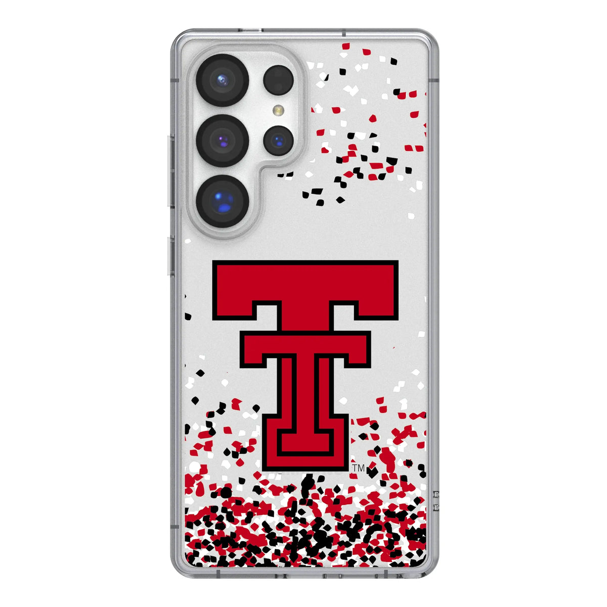 Texas Tech Red Raiders Confetti Galaxy Clear Phone Case for Samsung Galaxy#Device_Galaxy S25 Ultra