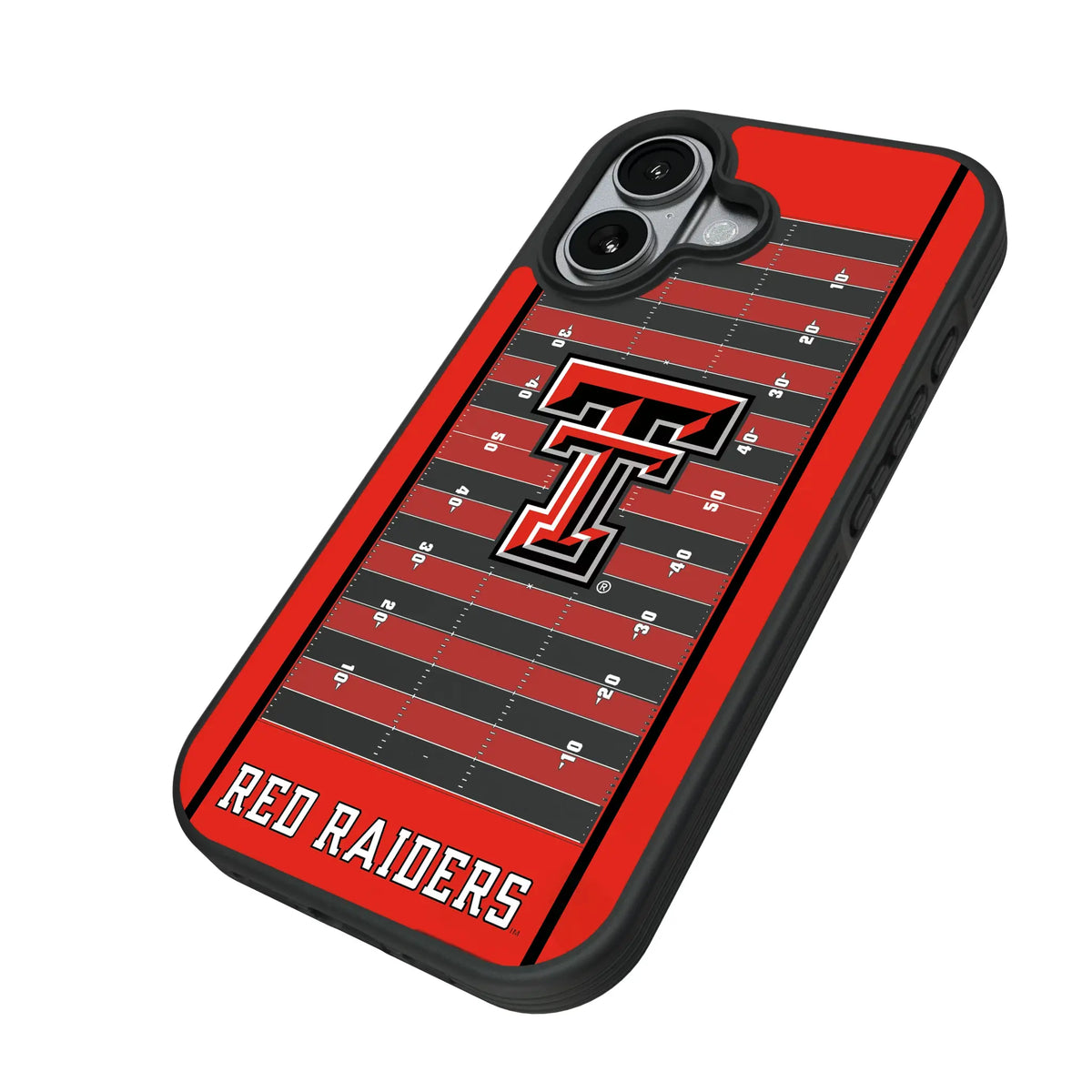 Texas Tech Red Raiders Field iPhone Bump Phone Case for Apple iPhone - Isometric View#Device_iPhone 17
