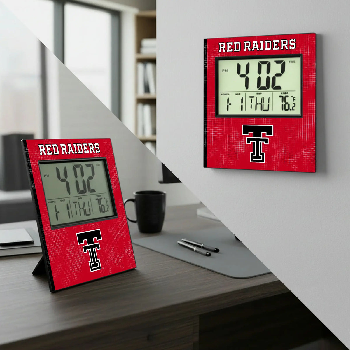 Texas Tech Red Raiders Hatch Wall Clock - Lifestyle