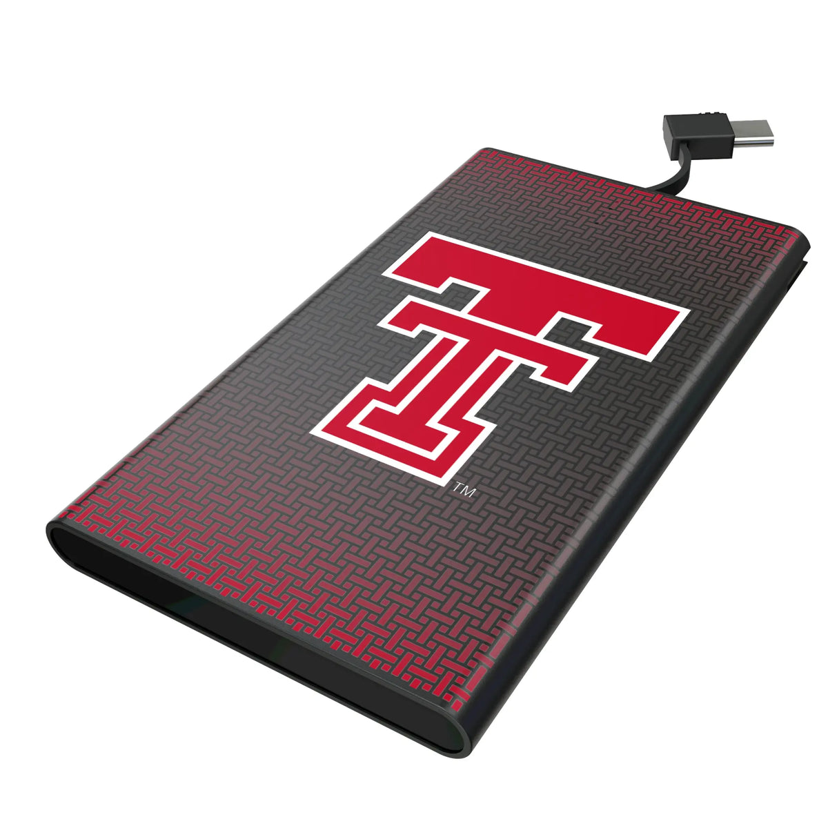 Texas Tech Red Raiders Linen 5000mAh Flat Power Bank