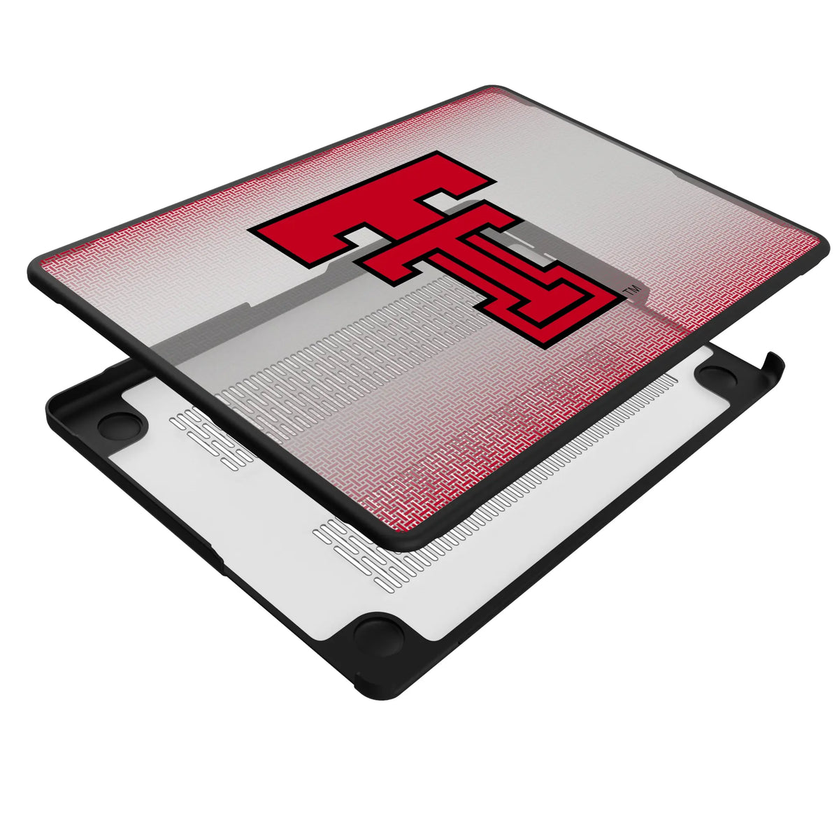 Texas Tech Red Raiders Linen MacBook Laptop Case for Apple MacBook - Isometric View