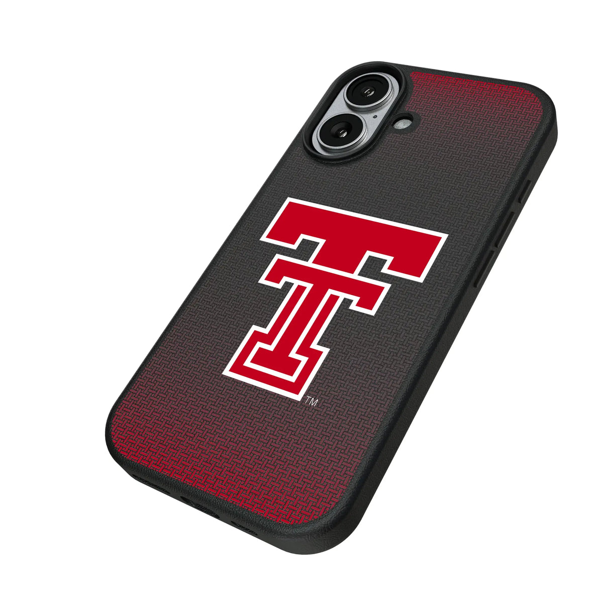 Texas Tech Red Raiders Linen iPhone MagSafe Compatible Phone Case for Apple iPhone - Isometric View#Device_iPhone 17