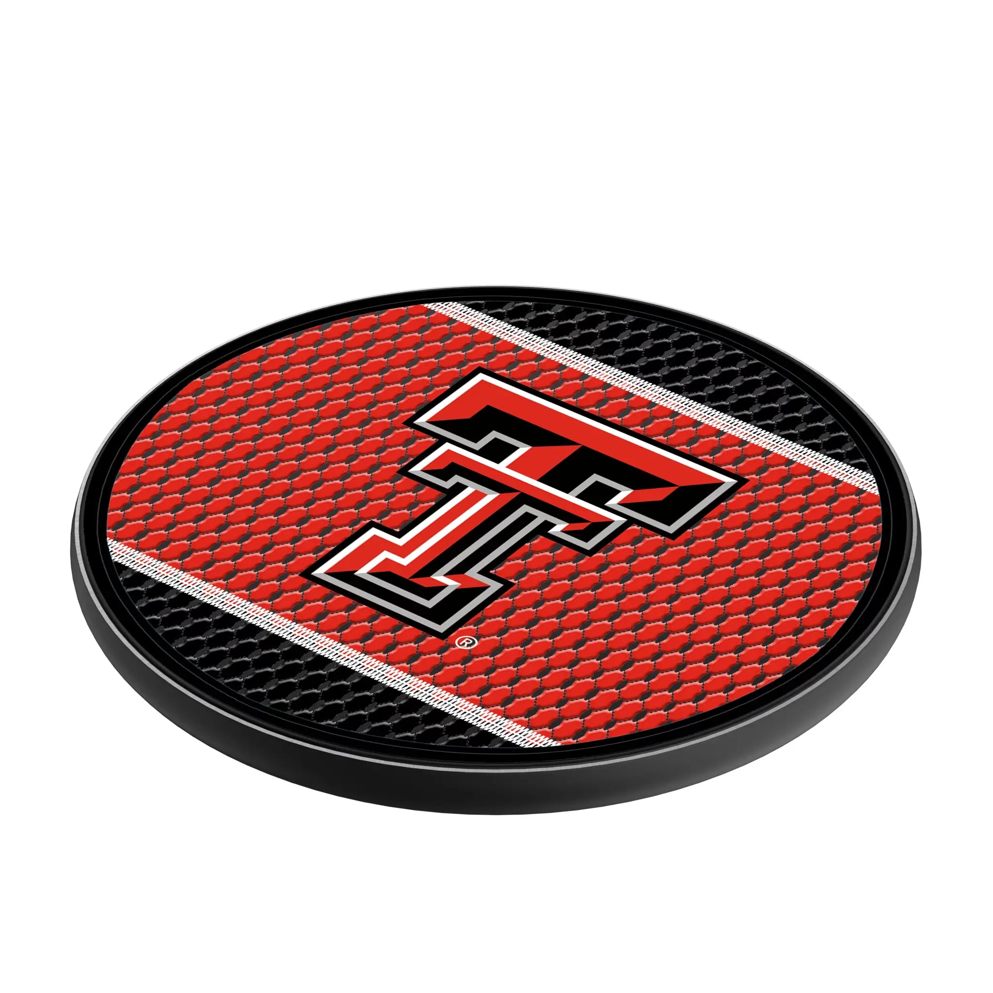 Texas Tech Red Raiders Mesh 15-Watt Wireless Charger - Isometric View