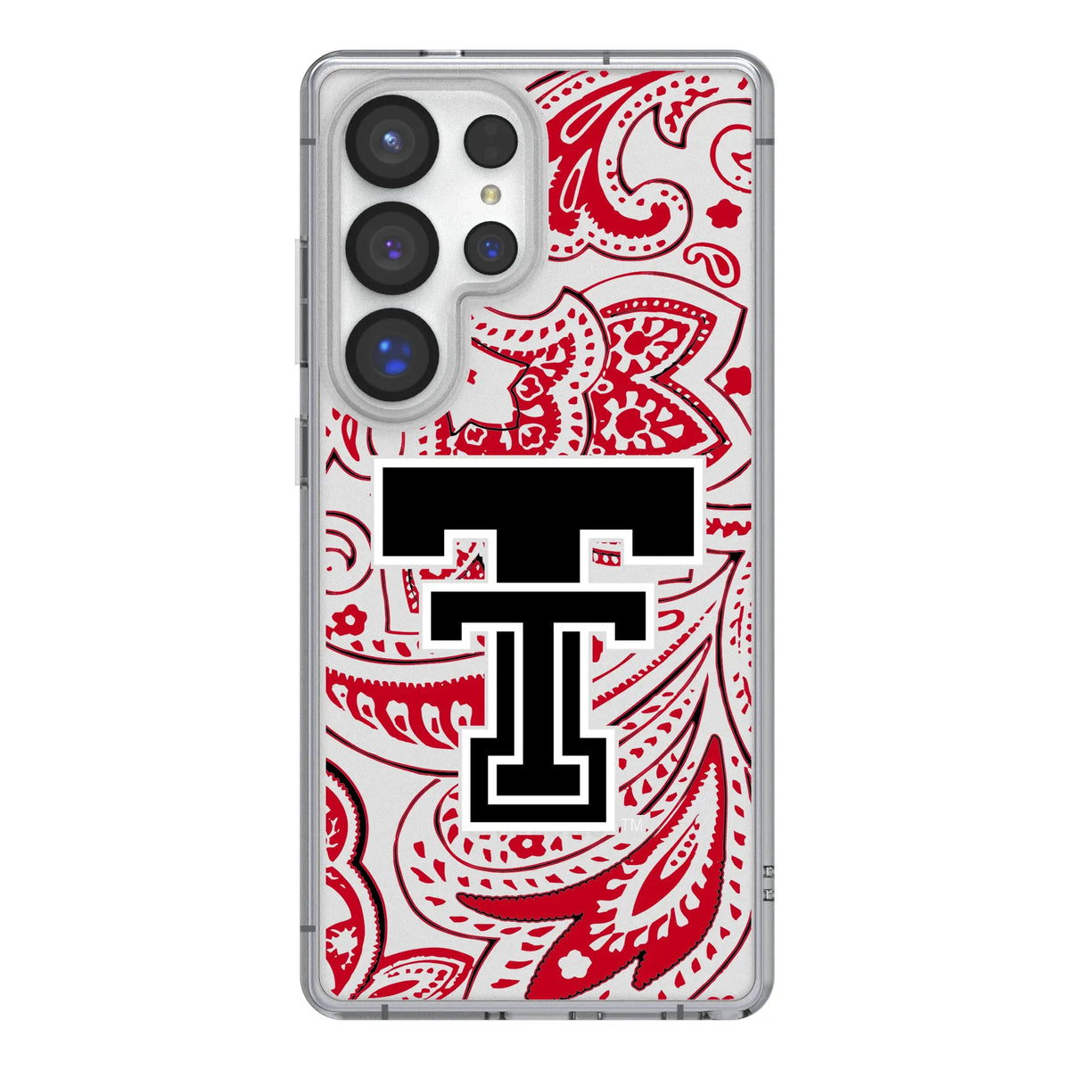 Texas Tech Red Raiders Paisley Galaxy Clear Phone Case for Samsung Galaxy#Device_Galaxy S25 Ultra