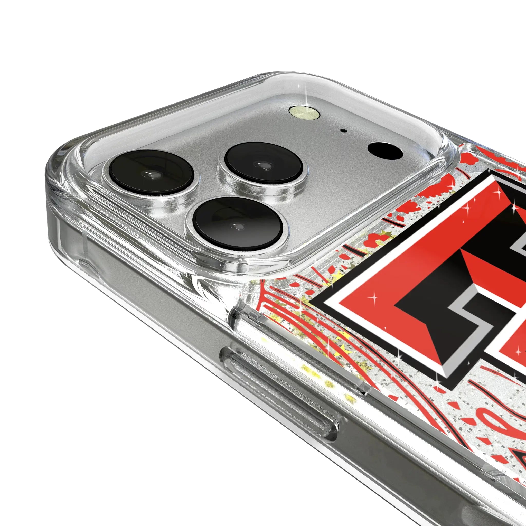 Texas Tech Red Raiders Paisley iPhone Glitter Phone Case for Apple iPhone - Detail
