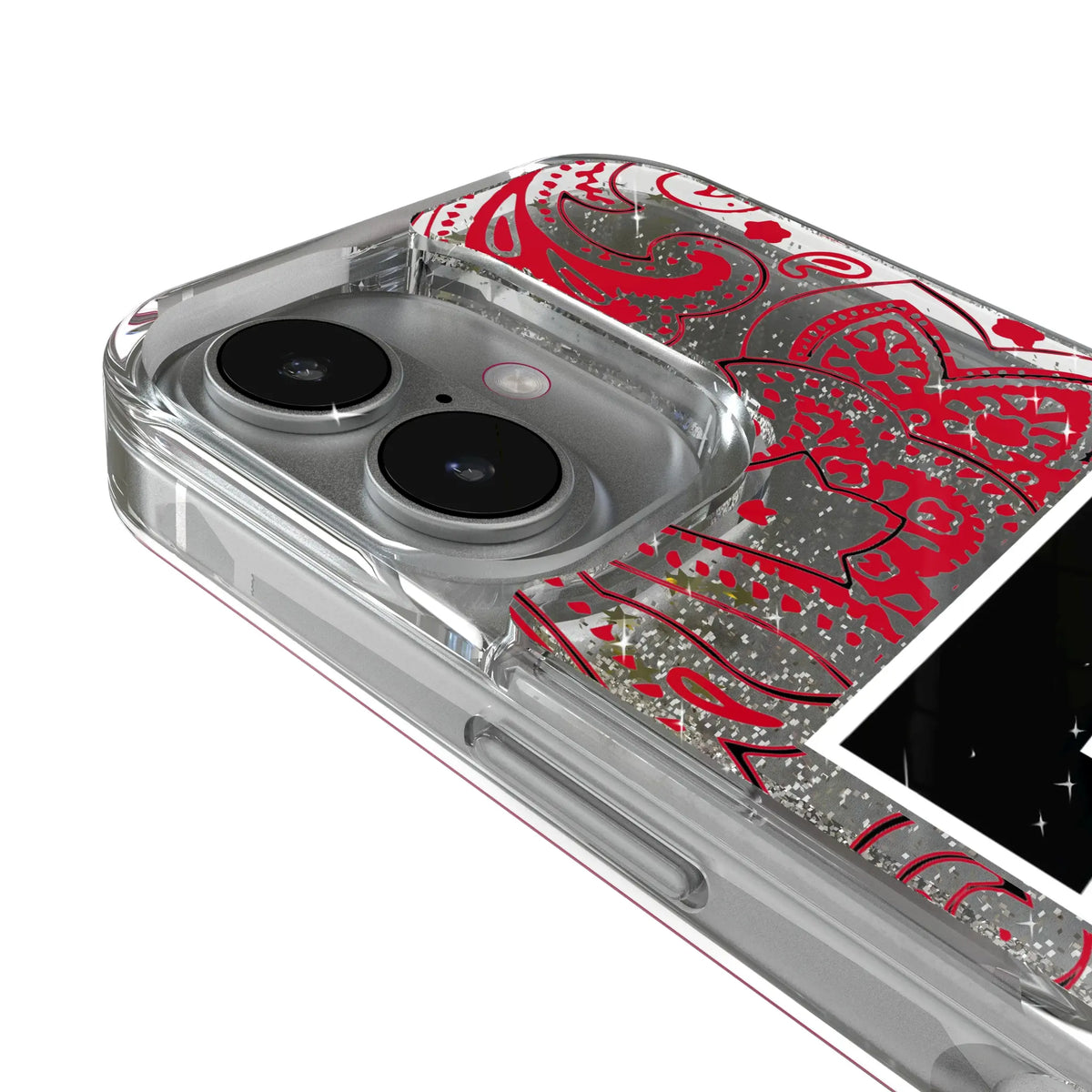 Texas Tech Red Raiders Paisley iPhone Glitter Phone Case for Apple iPhone - Detail#Device_iPhone 17