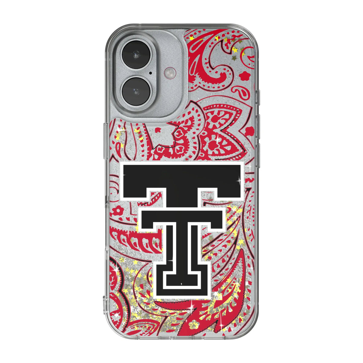 Texas Tech Red Raiders Paisley iPhone Glitter Phone Case for Apple iPhone#Device_iPhone 17