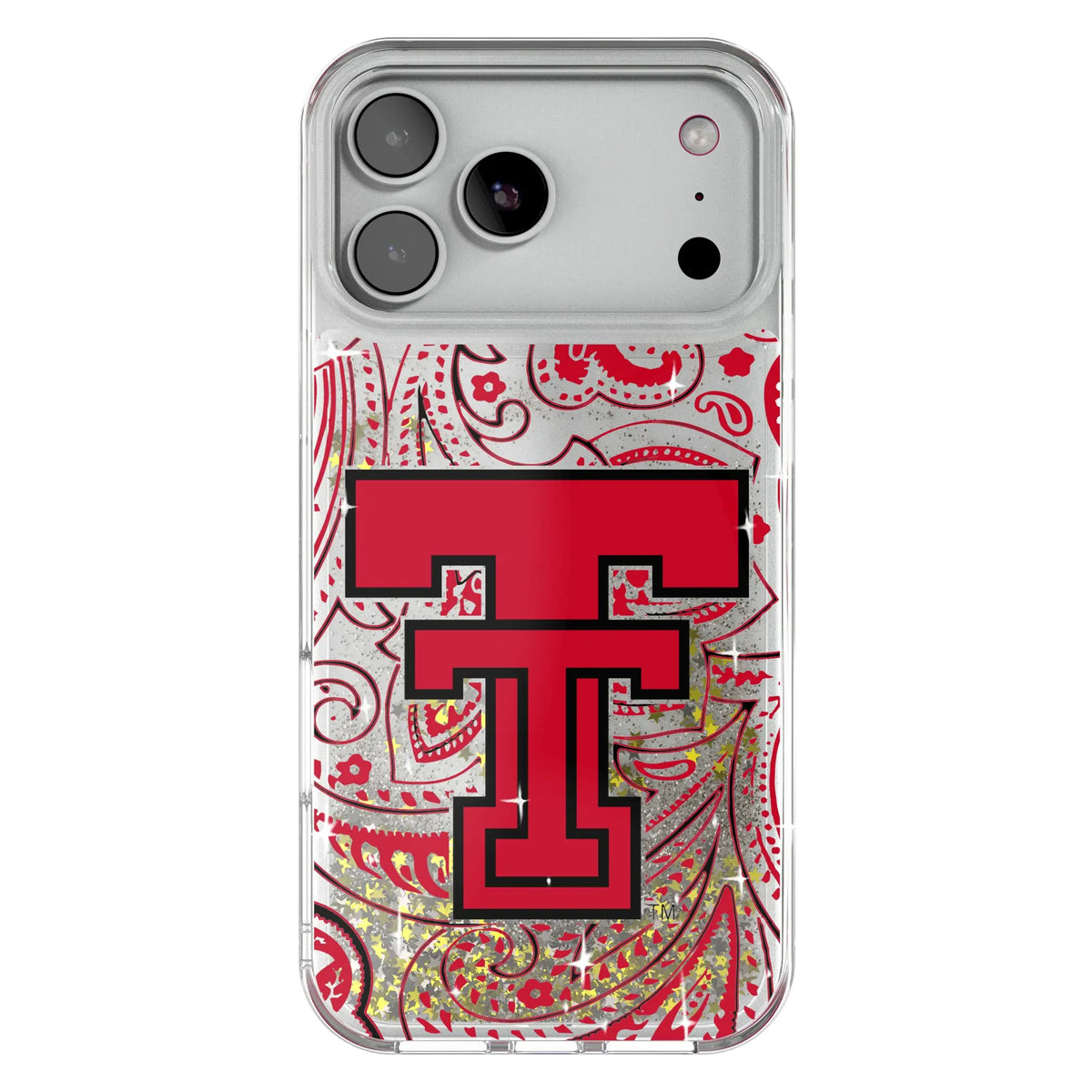 Texas Tech Red Raiders Paisley Glitter Phone Case for Apple iPhone