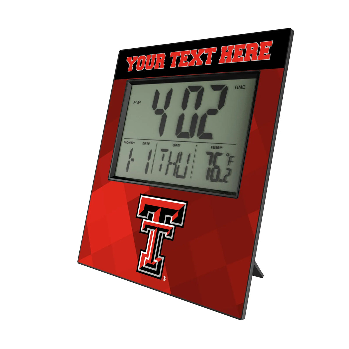 Texas Tech Red Raiders Personalized Color Block Wall Clock