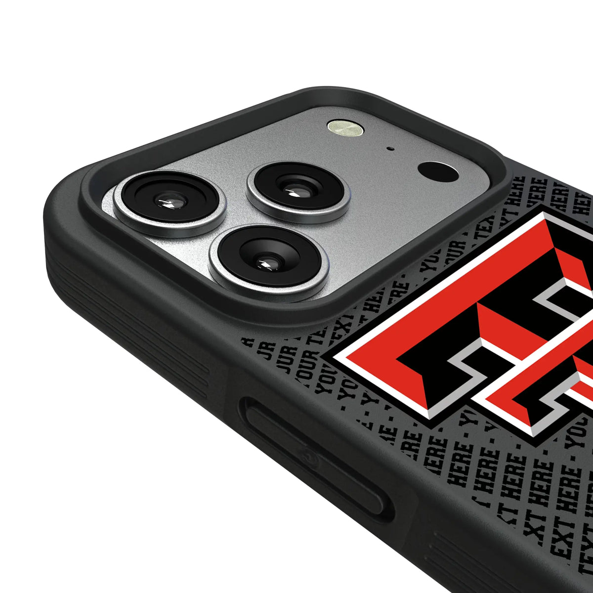 Texas Tech Red Raiders Personalized EndZone Plus iPhone Bump Phone Case for Apple iPhone - Detail#Device_iPhone 17 Pro