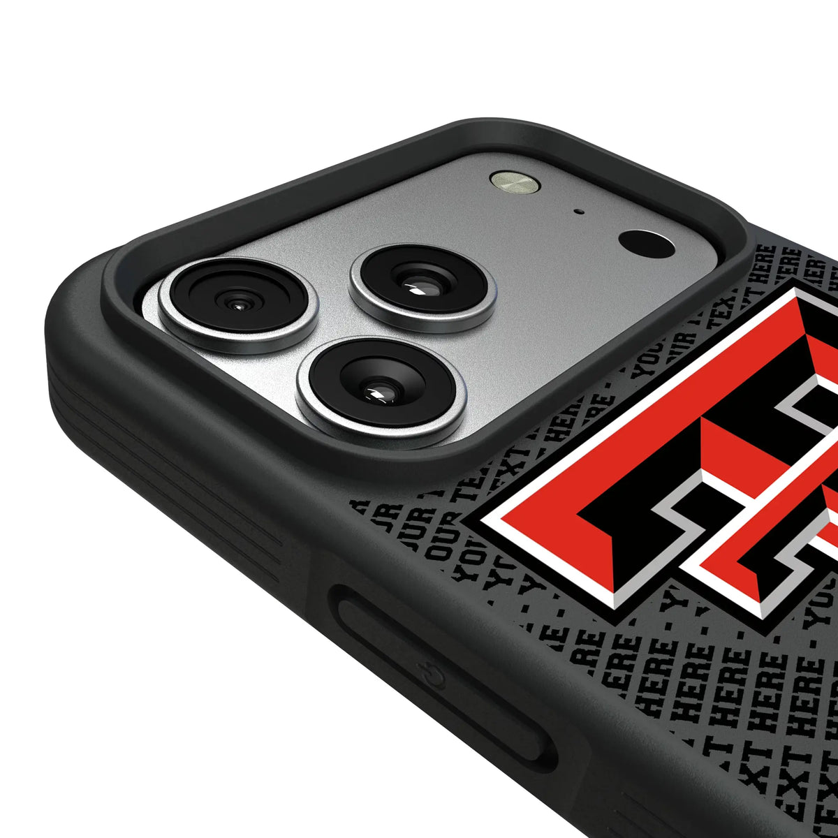Texas Tech Red Raiders Personalized EndZone Plus iPhone Bump Phone Case for Apple iPhone - Detail#Device_iPhone 17 Pro Max