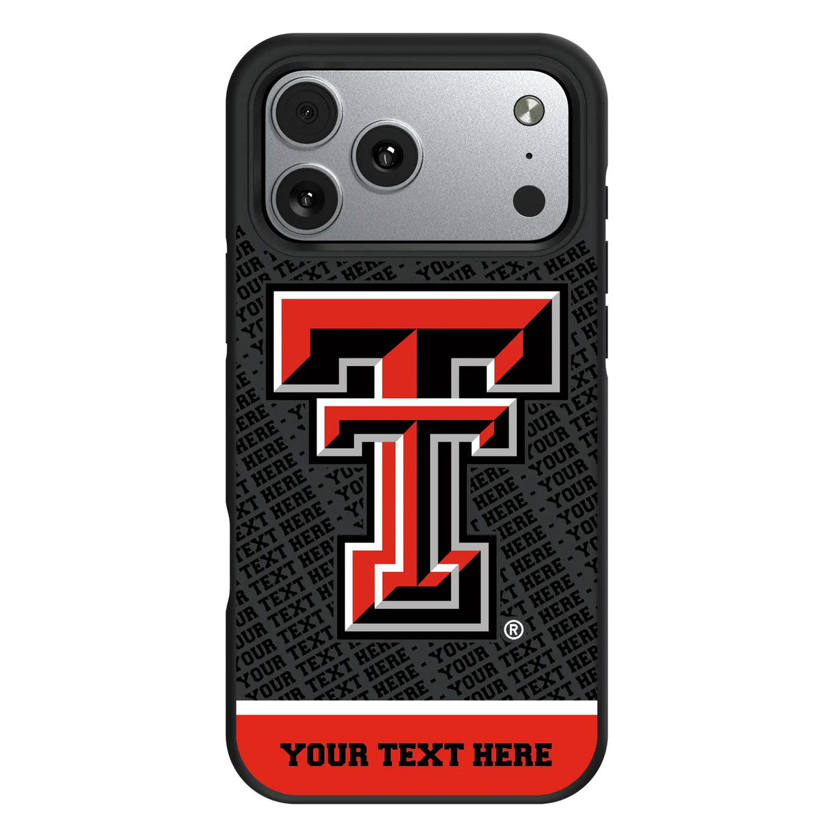 Texas Tech Red Raiders Personalized EndZone Plus iPhone Bump Phone Case for Apple iPhone#Device_iPhone 17 Pro Max