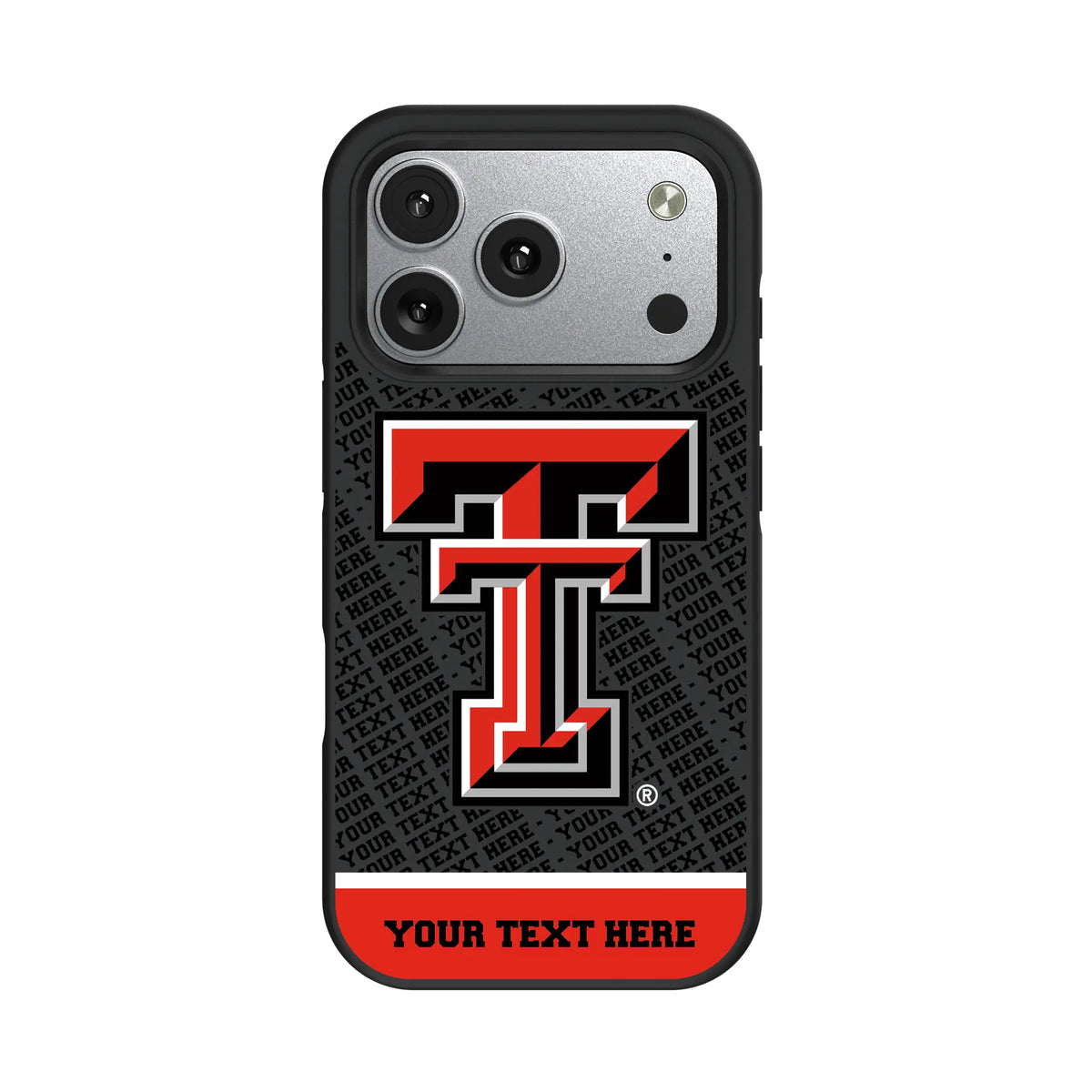 Texas Tech Red Raiders Personalized EndZone Plus iPhone Bump Phone Case for Apple iPhone#Device_iPhone 17 Pro