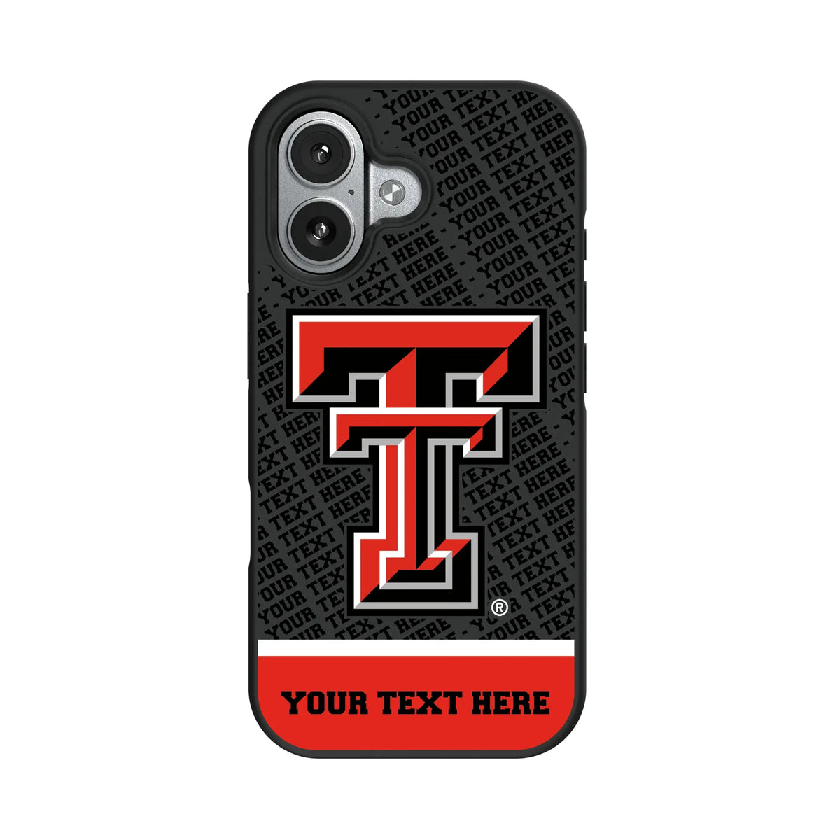 Texas Tech Red Raiders Personalized EndZone Plus iPhone Bump Phone Case for Apple iPhone#Device_iPhone 17