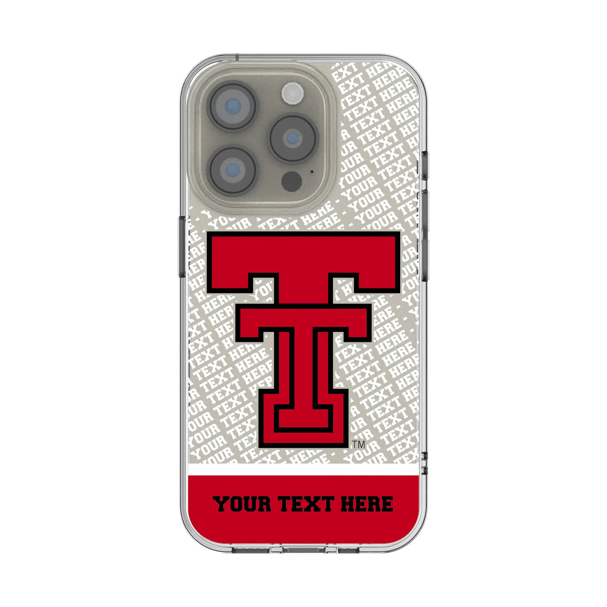 Texas Tech Red Raiders Personalized EndZone Plus iPhone Clear Phone Case for Apple iPhone