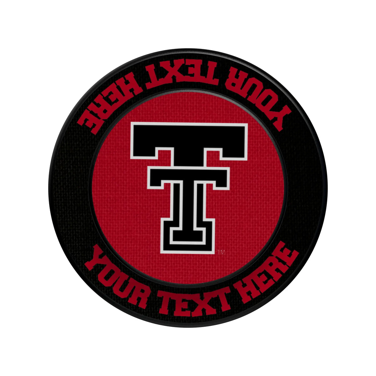 Texas Tech Red Raiders Personalized Endzone Solid Popsockets Round Magnetic