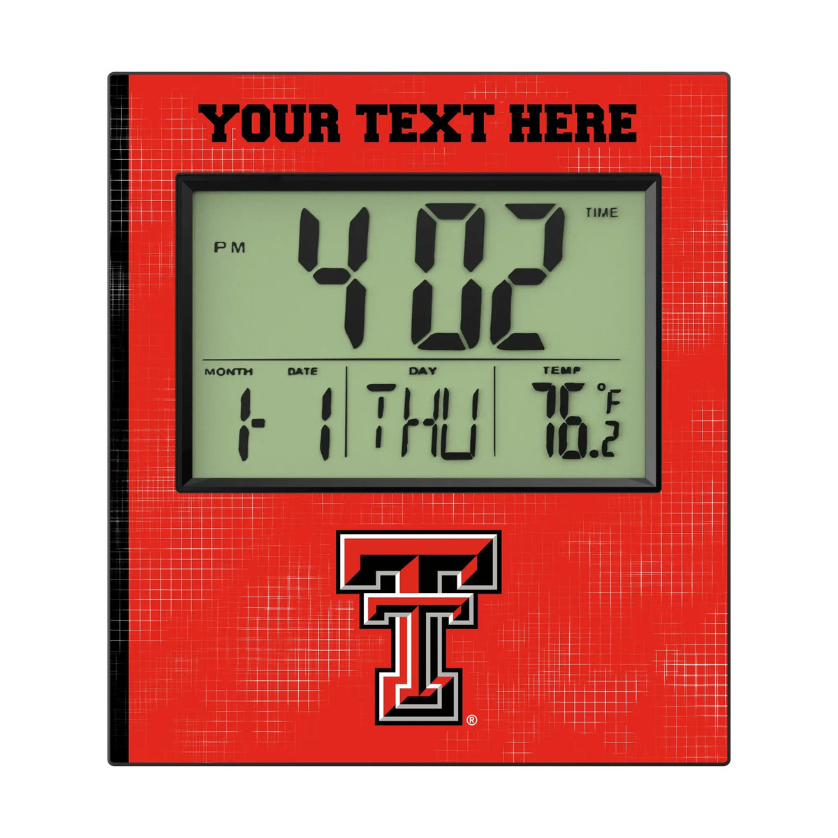 Texas Tech Red Raiders Personalized Hatch Wall Clock
