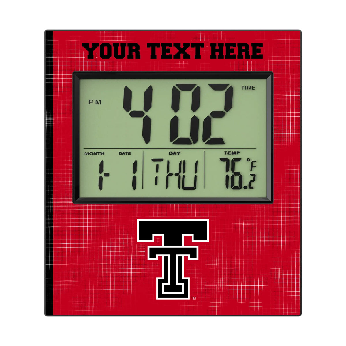 Texas Tech Red Raiders Personalized Hatch Wall Clock