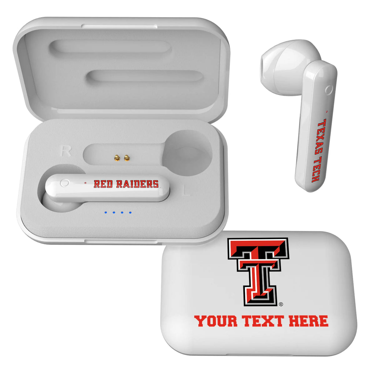 Texas Tech Red Raiders Personalized Insignia Wireless TWS Earbuds