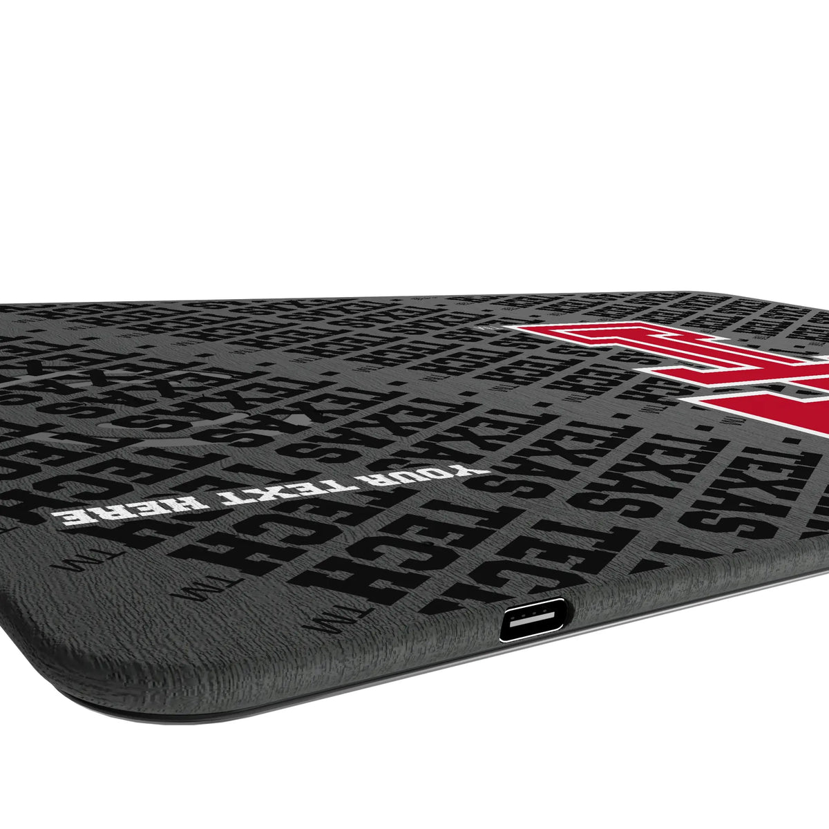 Texas Tech Red Raiders Personalized Tilt 15-Watt Wireless Charger and Mouse Pad
