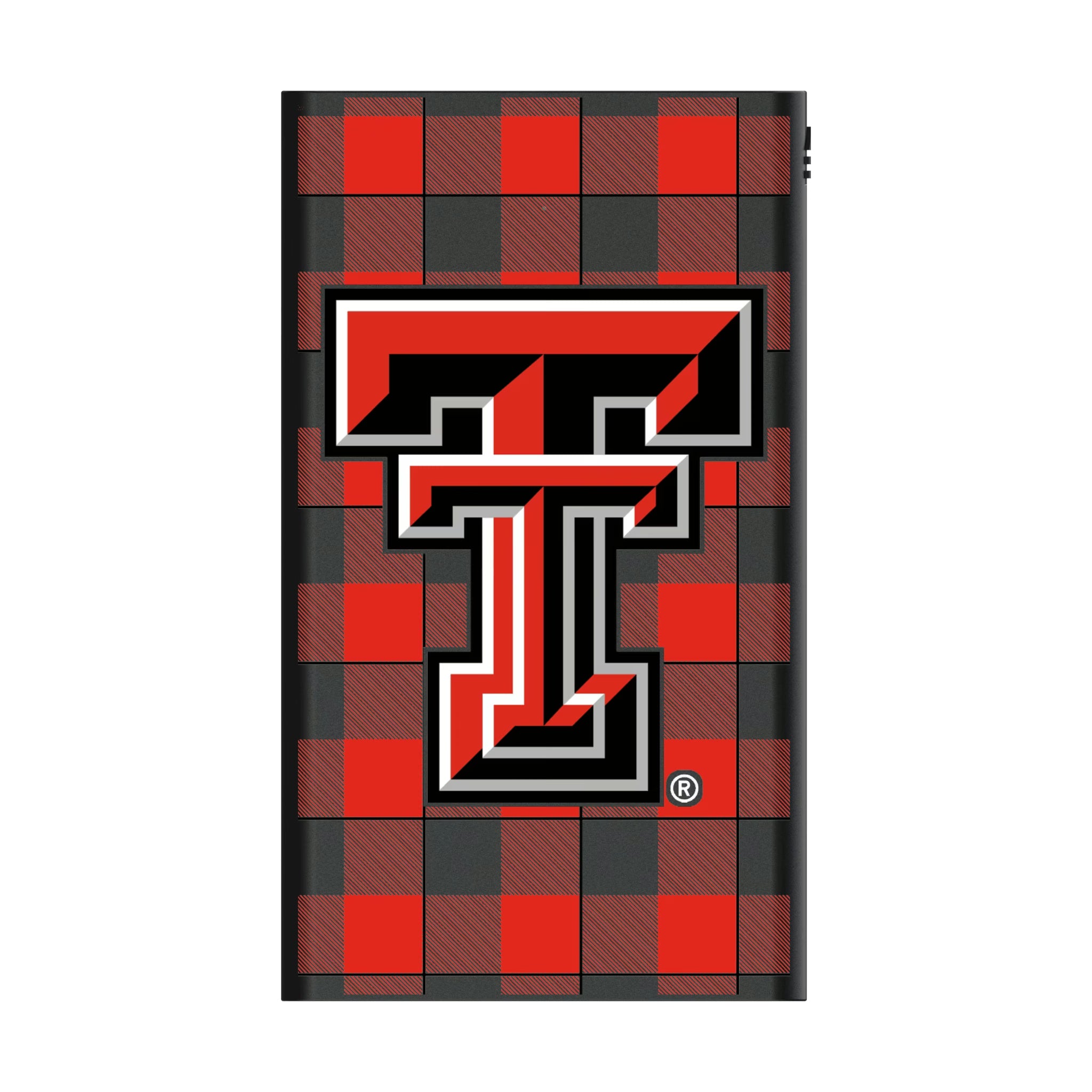 Texas Tech Red Raiders Plaid 5000mAh Flat Powerbank