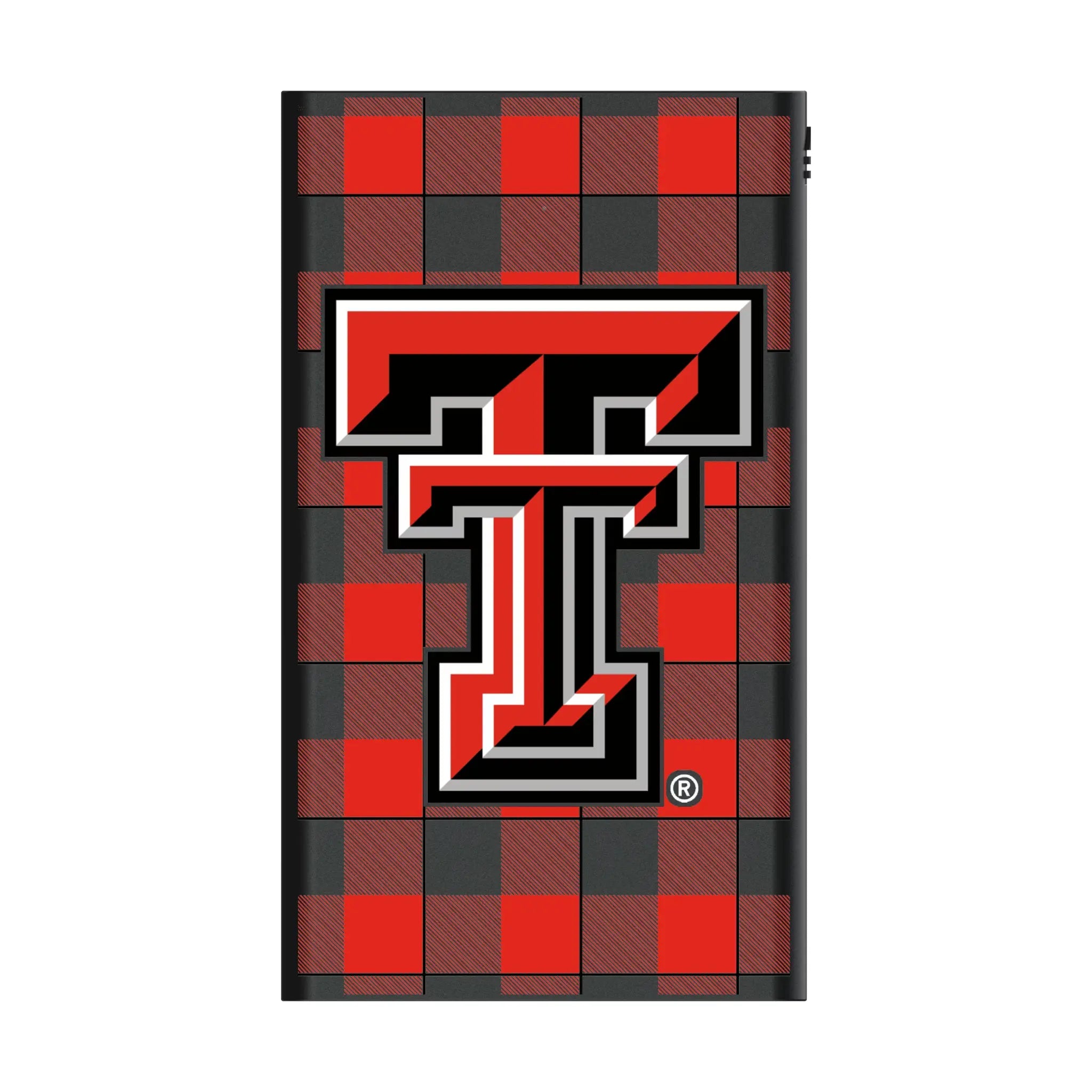 Texas Tech Red Raiders Plaid 5000mAh Flat Power Bank