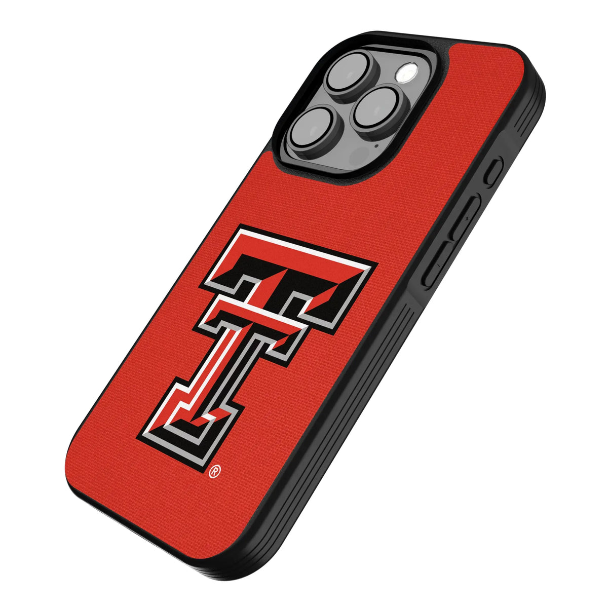 Texas Tech Red Raiders Solid iPhone Bump Phone Case for Apple iPhone - Isometric View