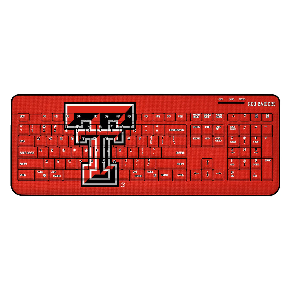 Texas Tech Red Raiders Solid Wireless USB Keyboard