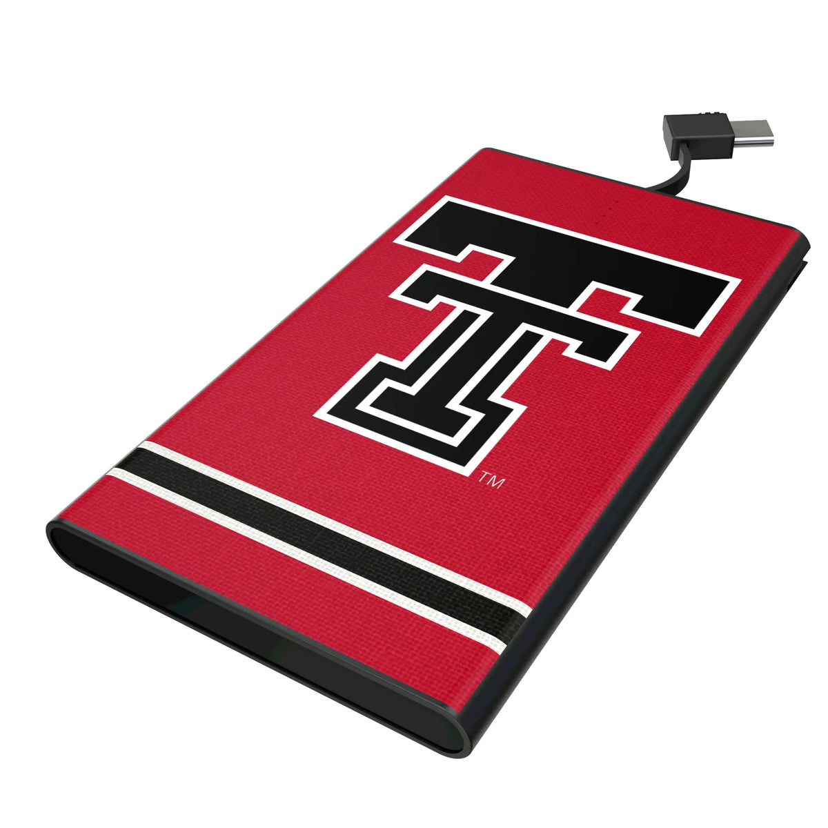Texas Tech Red Raiders Stripe 5000mAh Flat Power Bank