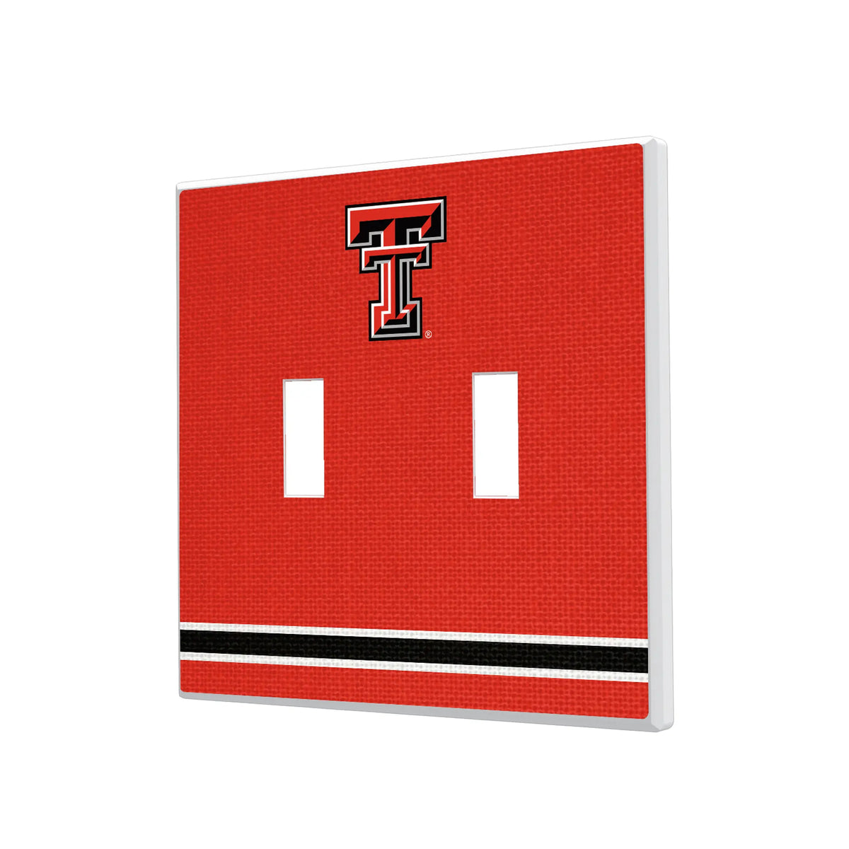 Texas Tech Red Raiders Stripe Hidden-Screw Light Switch Plate#Style_Double Toggle