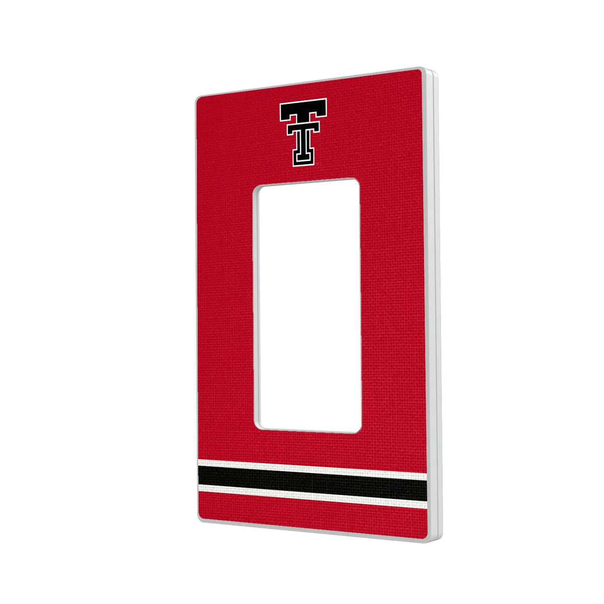 Texas Tech Red Raiders Stripe Hidden-Screw Light Switch Plate#Style_Single Rocker