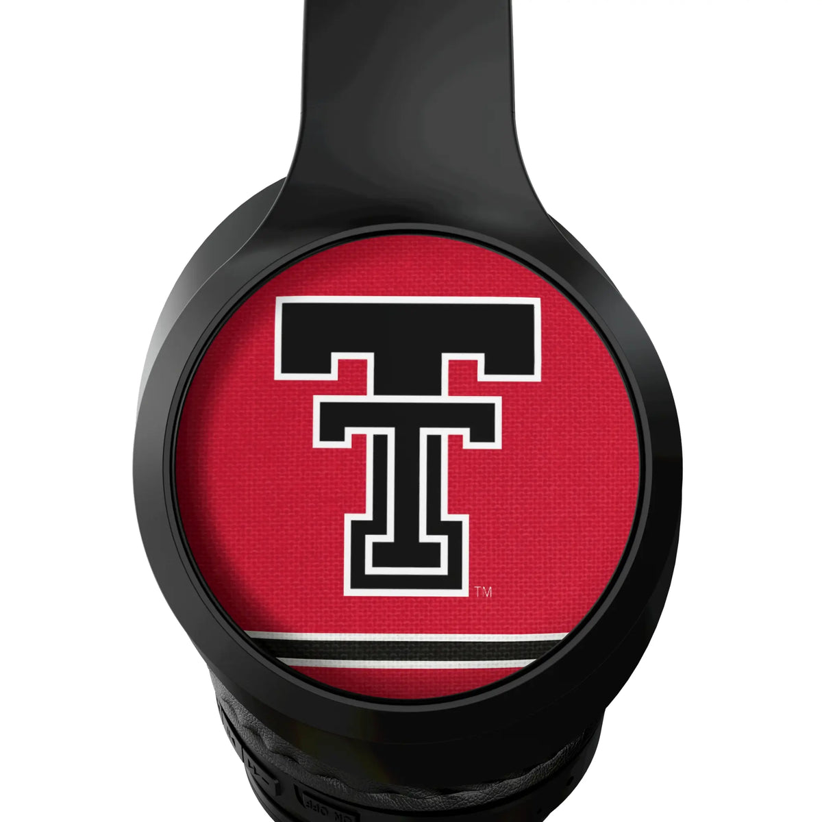 Texas Tech Red Raiders Stripe Wireless Over-Ear Headphones With Case - Detail