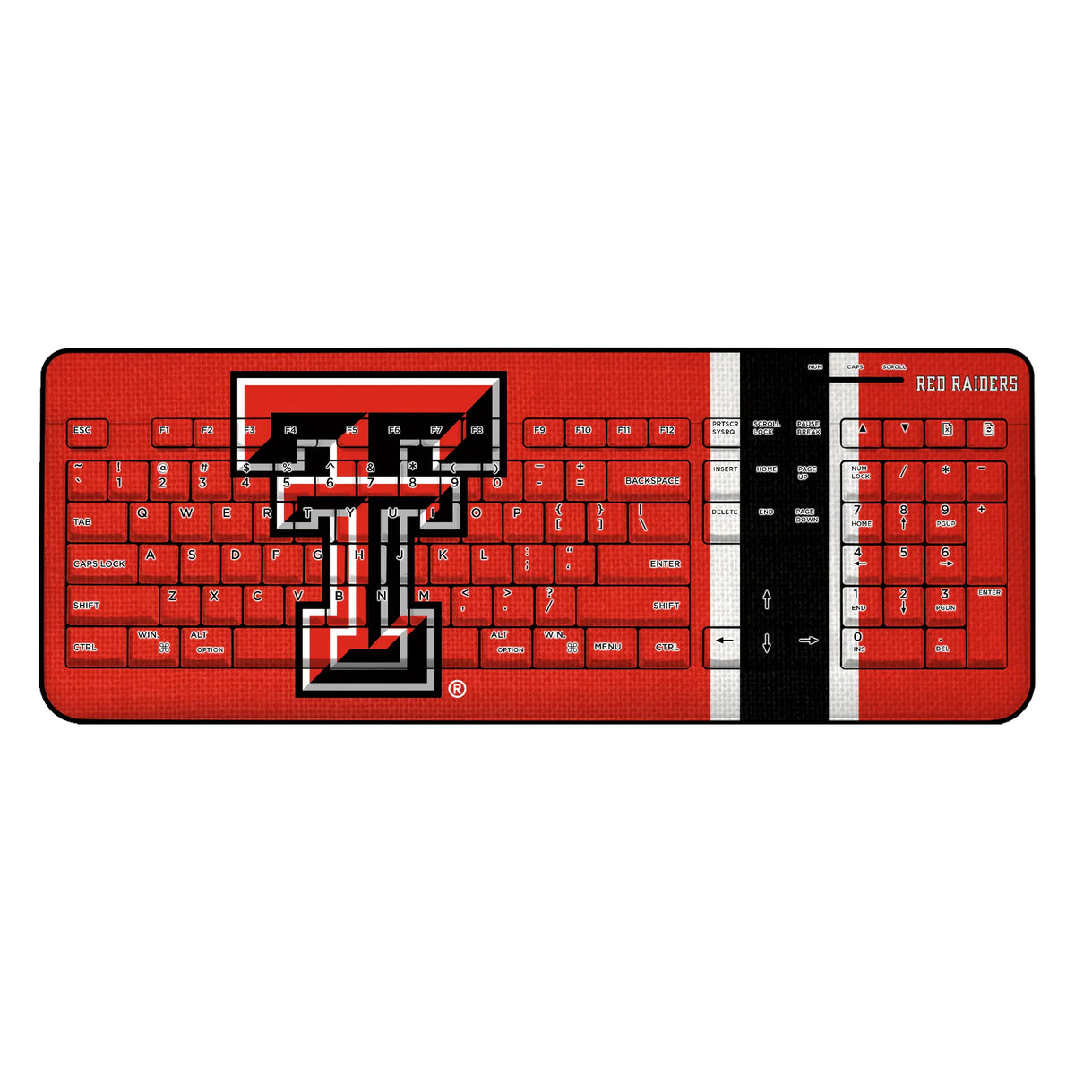 Texas Tech Red Raiders Stripe Wireless USB Keyboard