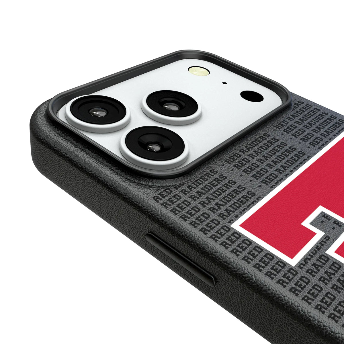 Texas Tech Red Raiders Text Backdrop iPhone MagSafe Compatible Phone Case for Apple iPhone - Detail#Device_iPhone 18 Pro