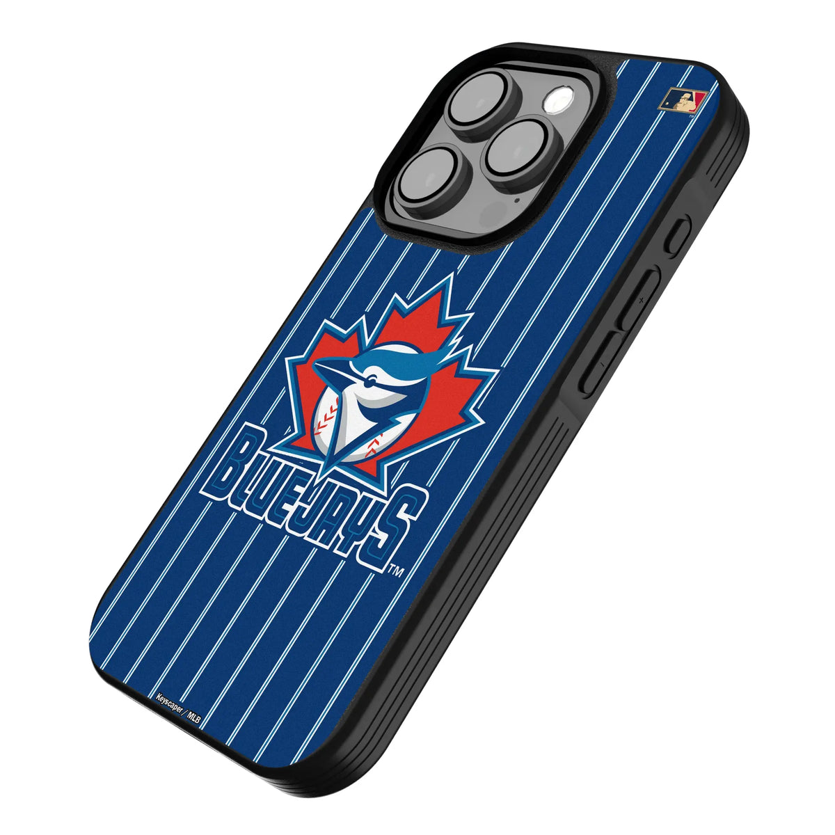 Toronto Blue Jays 1997-2002 - Cooperstown Collection Pinstripe iPhone Bump Phone Case for Apple iPhone - Isometric View