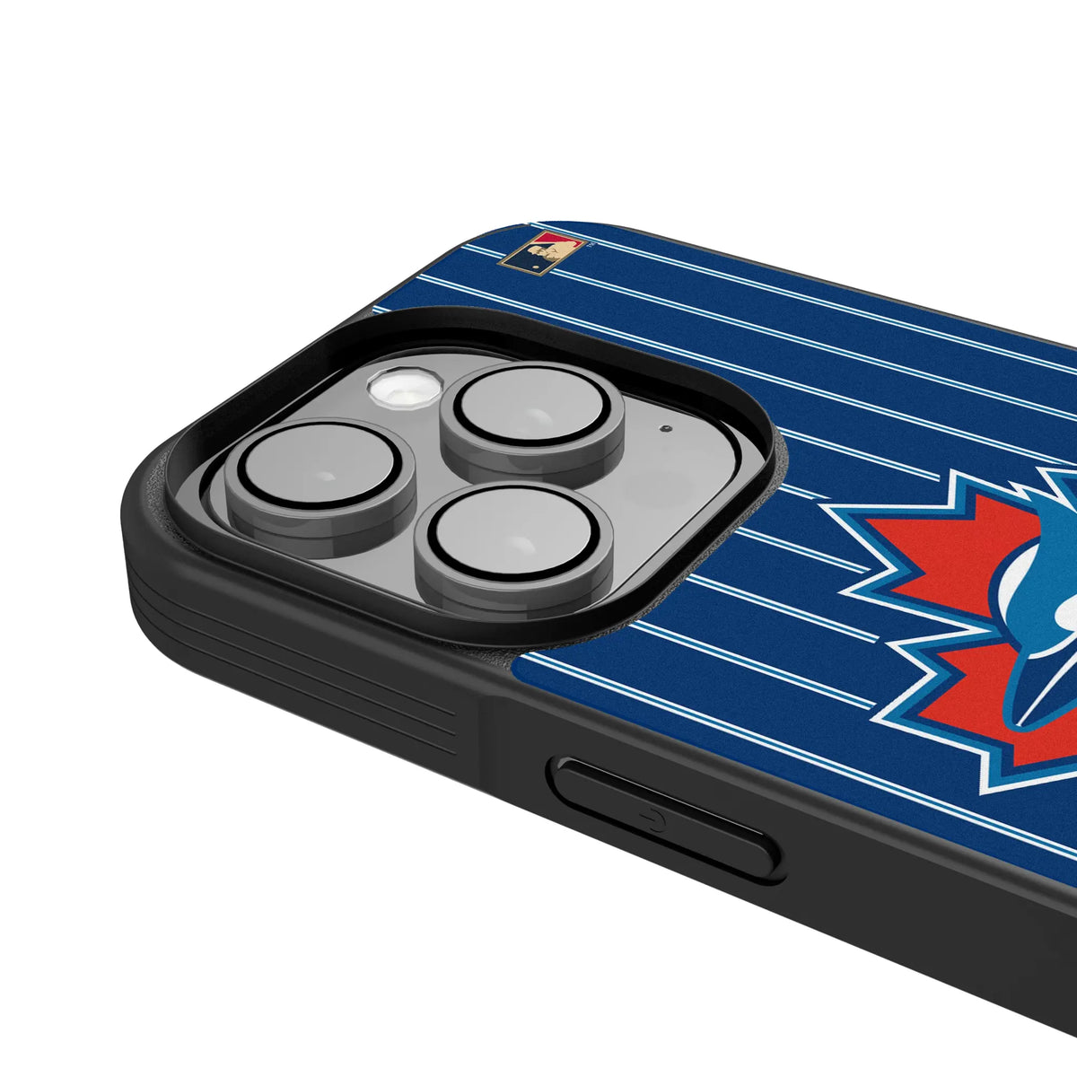 Toronto Blue Jays 1997-2002 - Cooperstown Collection Pinstripe iPhone Bump Phone Case for Apple iPhone - Detail