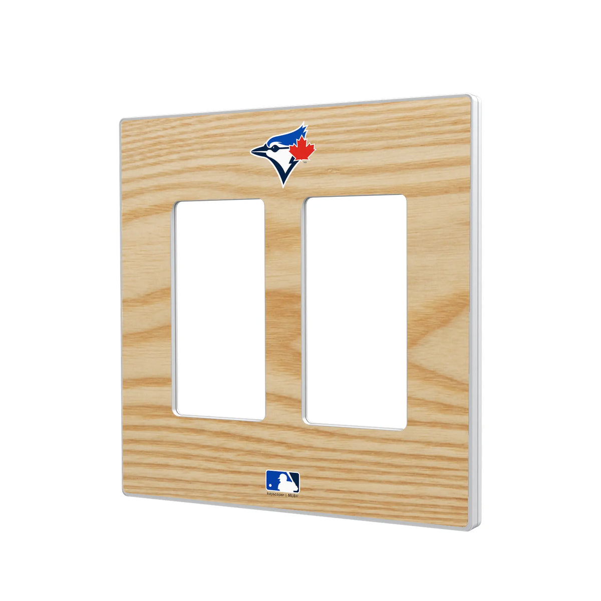 Toronto Blue Jays Baseball Bat Hidden-Screw Light Switch Plate#Style_Double Rocker