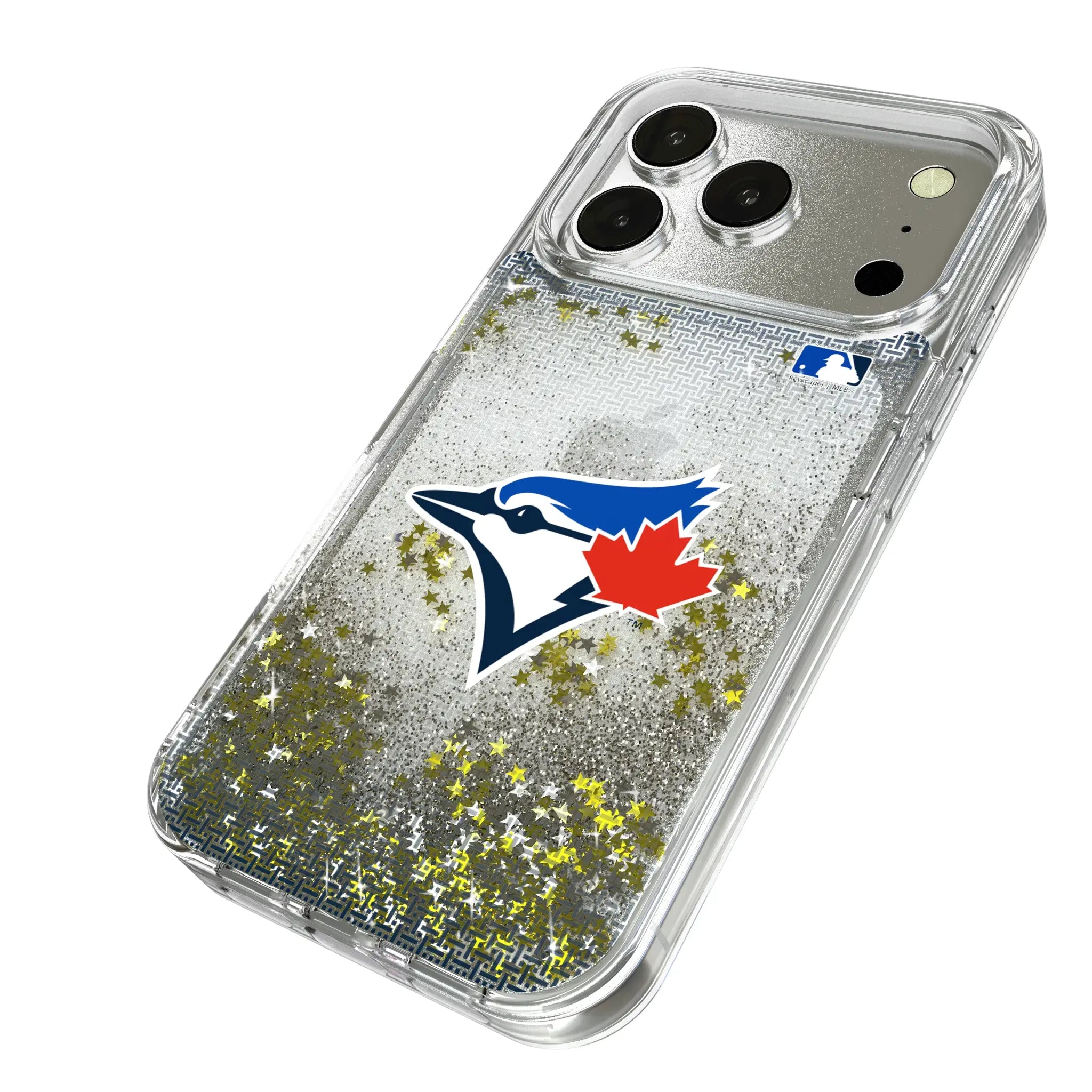 Toronto Blue Jays Linen iPhone Glitter Phone Case for Apple iPhone - Isometric View