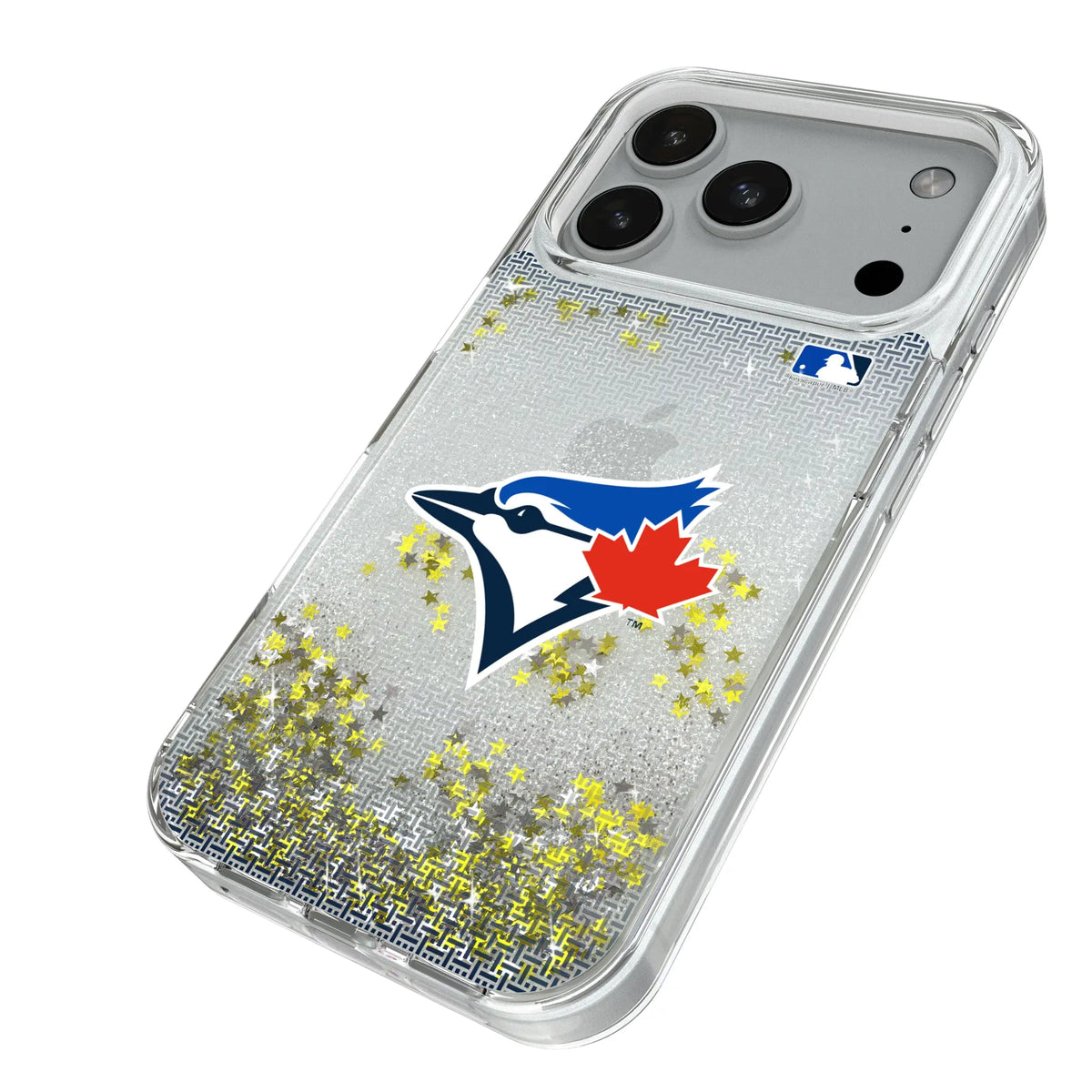 Toronto Blue Jays Linen iPhone Glitter Phone Case for Apple iPhone - Isometric View#Device_iPhone 18 Pro