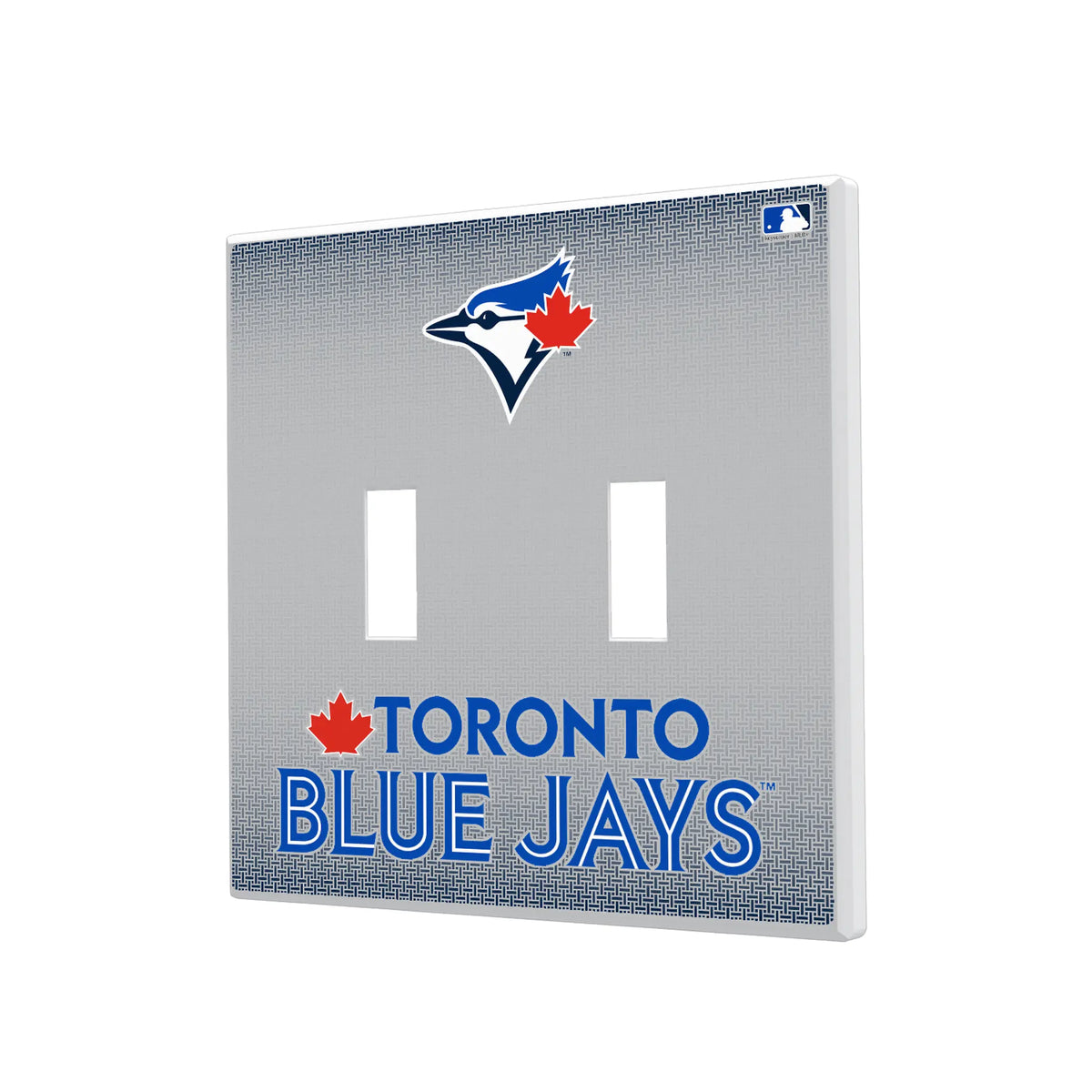 Toronto Blue Jays Linen Hidden-Screw Light Switch Plate#Style_Double Toggle