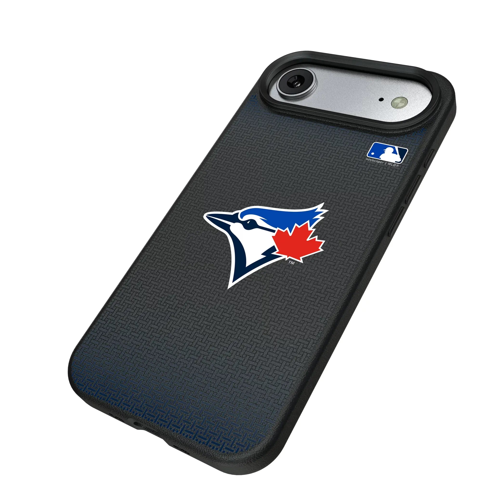 Toronto Blue Jays Linen iPhone MagSafe Compatible Phone Case for Apple iPhone - Isometric View#Device_iPhone Air
