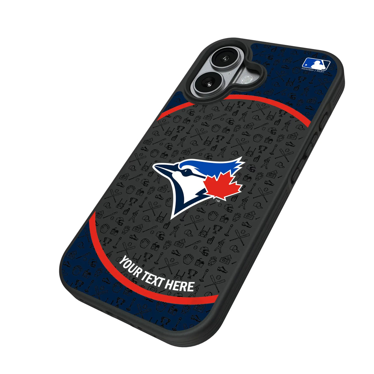 Toronto Blue Jays Personalized Circle iPhone Bump Phone Case for Apple iPhone - Isometric View#Device_iPhone 17