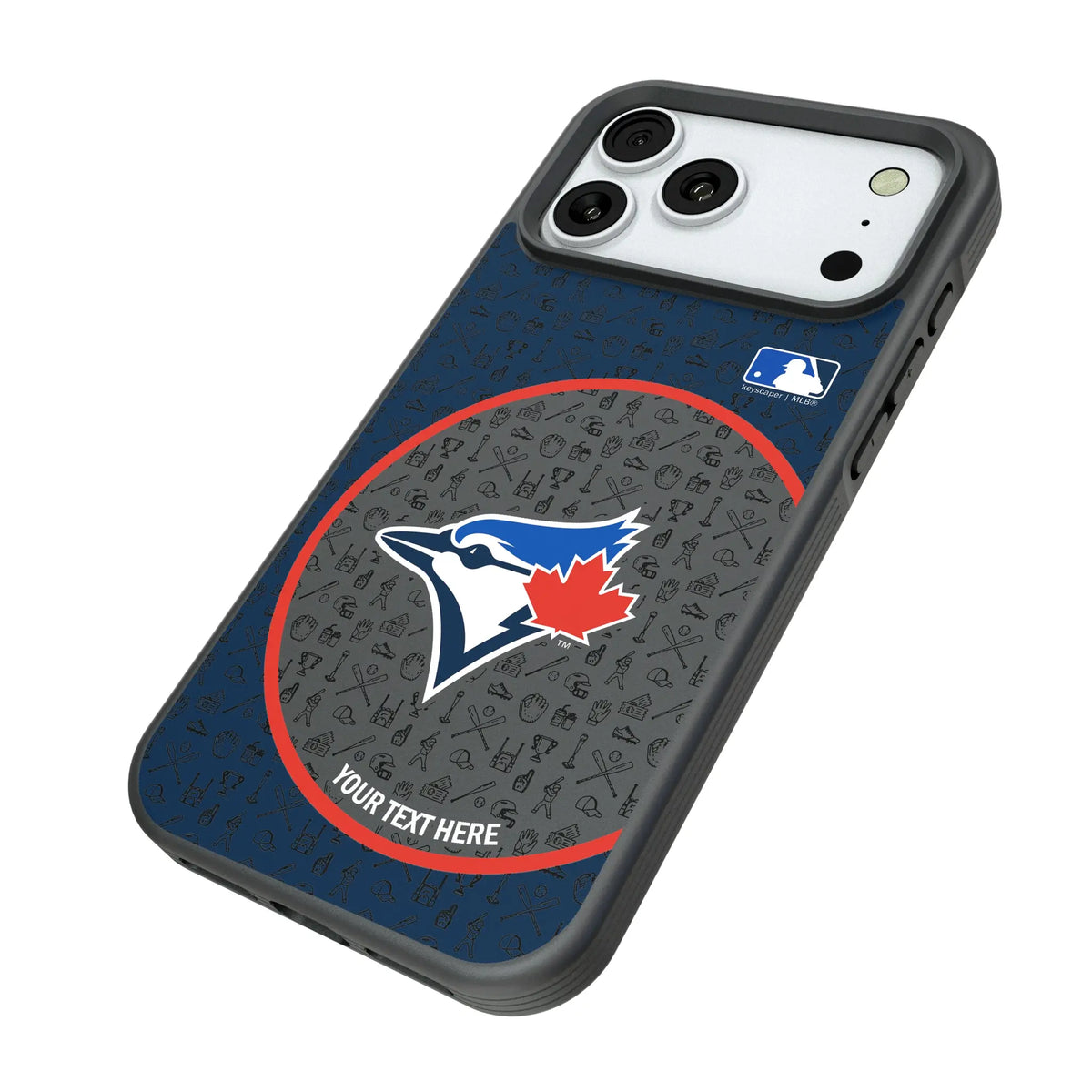 Toronto Blue Jays Personalized Circle iPhone Bump Phone Case for Apple iPhone - Isometric View#Device_iPhone 18 Pro Max
