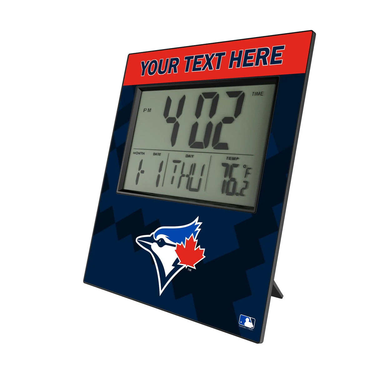 Toronto Blue Jays Personalized Color Block Wall Clock