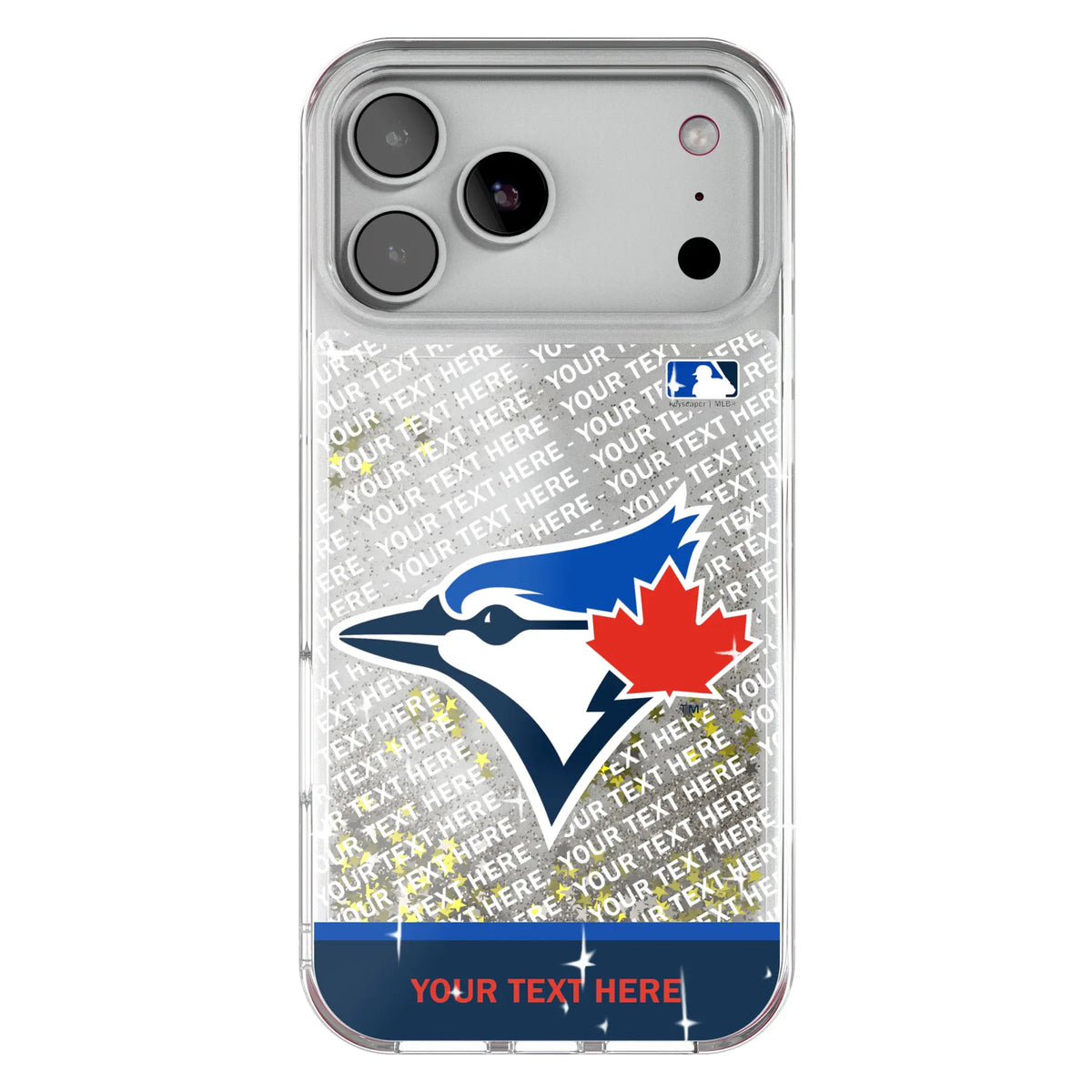 Toronto Blue Jays Personalized EndZone Plus Glitter Phone Case for Apple iPhone