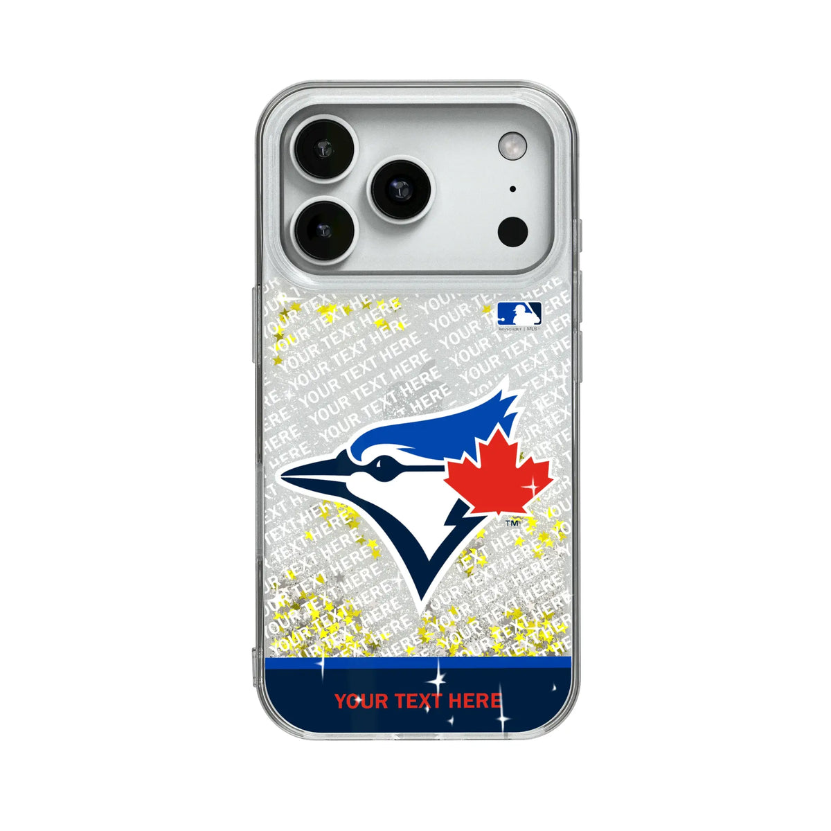 Toronto Blue Jays Personalized EndZone Plus Glitter Phone Case for Apple iPhone